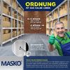 MASKO® 2er-Set Lagerregal Schwerlastregal, Kellerregal, verstellbare Ablagen, MDF-Platten Regal aus Metall, Steckregal, Werkstattregal, Keller, Garage 2x 160x80x40cm 4-Böden, 2x Silber 700kg Bild 5