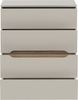 Forte EDWAL Kommode 95, moderne Kommode mit abgerundeten Griffmulden, 4 Schubladen, Holzwerkstoff, Kaschmir | Beige Holzdekor, 95,1 cm breit x 114,7 cm hoch x 41,5 cm tief Bild 4