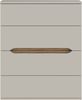 Forte EDWAL Kommode 95, moderne Kommode mit abgerundeten Griffmulden, 4 Schubladen, Holzwerkstoff, Kaschmir | Beige Holzdekor, 95,1 cm breit x 114,7 cm hoch x 41,5 cm tief Bild 2