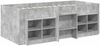 vidaXL Loft Bettgestell mit Schrank 3 Stk. Betongrau Holzwerkstoff 3423409 Bild 3