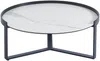 Vente-unique - ZERILA Couchtisch GlasKeramik SchwarzWeiß - B 90 cm x H 35 cm x L 90 cm Bild 3