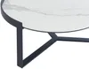 Vente-unique - ZERILA Couchtisch GlasKeramik SchwarzWeiß - B 90 cm x H 35 cm x L 90 cm Bild 5
