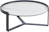 Vente-unique - ZERILA Couchtisch GlasKeramik SchwarzWeiß - B 90 cm x H 35 cm x L 90 cm Bild 4