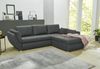 Ecksofa Schlaffunktion Couch mit Rutschenlehne Bettkasten Mikrofaser Dunkelgrau Bild 2