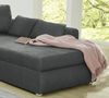 Ecksofa Schlaffunktion Couch mit Rutschenlehne Bettkasten Mikrofaser Dunkelgrau Bild 5