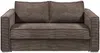 Vente-unique - LORETO Sofa SamtStoff Braun - B 223 cm95 cm x H 90 cm x L 195 cm Bild 2