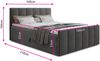 Boxspringbett Star Lux mit Fußteil, 2 Bettkästen und Matratzentopper - Doppelbett mit Topper, Bonell-Matratze, Polsterbett, Bett (Schwarz (Inari 100), 160 x 200 cm) Bild 4