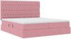 vidaXL Aufbewahrungsbett mit Matratze Rosa 180 x 200 cm Samt 3372262 Bild 5
