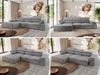 Mks Möbel 'RILASSO' Ecksofa, mit Relax-funktion, Elektrisch verstellbarer Sitz, L-förmige Ecke mit Armlehnen, Wellenfeder, Hellgrau, Velours, links Bild 2