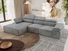 Mks Möbel 'RILASSO' Ecksofa, mit Relax-funktion, Elektrisch verstellbarer Sitz, L-förmige Ecke mit Armlehnen, Wellenfeder, Hellgrau, Velours, links Bild 4