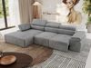 Mks Möbel 'RILASSO' Ecksofa, mit Relax-funktion, Elektrisch verstellbarer Sitz, L-förmige Ecke mit Armlehnen, Wellenfeder, Hellgrau, Velours, links Bild 5