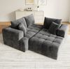 Ecksofa Chenille, modulares Design, 244,5 x 136 x 79 cm, Grau Bild 4