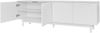 Moderner weiß TV-Schrank – 175 x 38 x 56 cm, verstellbare Einlegeplatten, Leichte Lowboard-TV-Möbel im Luxusstil Bild 3