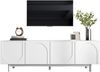 Moderner weiß TV-Schrank – 175 x 38 x 56 cm, verstellbare Einlegeplatten, Leichte Lowboard-TV-Möbel im Luxusstil Bild 5