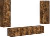 vidaXL TV-Schrankset 4 pcs Geräucherte Eiche Holzwerkstoff 3409038 Bild 2