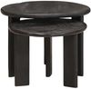 vidaXL Nesting-Couchtische 2 pcs Weiß Massivholz Mango 4104651 Bild 2