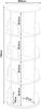 Drehbares Bücherregal Chasek 125x44 cm Kiefernholz Natur [en. casa] Bild 3