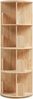 Drehbares Bücherregal Chasek 125x44 cm Kiefernholz Natur [en. casa] Bild 4