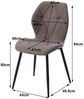 GrandCA HOME Esszimmerstuhl 4er-Set Esszimmerstühle, Küchenstuhl im skandinavischen Stil (4 St), 48 x 45.5 x 84 cm, Braun Bild 2