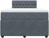 vidaXL Boxspringbett mit Matratze Dunkelgrau 120x200 cm Samt 3287717 Bild 4