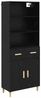 vidaXL Highboard Schwarz Eichen-Optik 69,5 x 32,5 x 180 cm 3416168 Bild 2