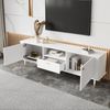 TV-Schrank mit offenen Fächern und Schubladen, lackierte Strukturoberfläche, Soft-Close-Scharniere Bild 5