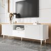 TV-Schrank mit offenen Fächern und Schubladen, lackierte Strukturoberfläche, Soft-Close-Scharniere Bild 2