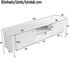 TV-Schrank mit offenen Fächern und Schubladen, lackierte Strukturoberfläche, Soft-Close-Scharniere Bild 4