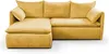 Ecksofa mit Schlaffunktion TEODORA von PASCAL MORABITO - Kord - Senfgelb - Ecke links Bild 2