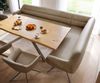 Esszimmerbank Taya-Flex 285x190 cm Mikrofaser Beige Vintage Kreuzgestell kantig Effektfinish Titan Taschenfederkern Links Bild 4