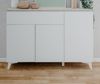 Sideboard Visby in weiß und sand 133 x 92 cm Bild 2