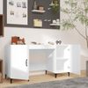 vidaXL Schreibtisch Hochglanz-Weiß 140x50x75 cm Holzwerkstoff 812777 Bild 3