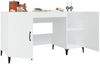 vidaXL Schreibtisch Hochglanz-Weiß 140x50x75 cm Holzwerkstoff 812777 Bild 5