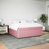 vidaXL Boxspringbett mit Matratze Rosa 200x200 cm Samt 3285667 Bild 3