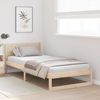 vidaXL Bettrahmen mit Kopfteil Natur 90 x 190 cm Massives Kiefernholz 873295 Bild 3