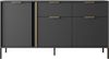 Kommode Lars 153 3D2S (Farbe: Anthrazit / Anthrazit + Gold) Bild 2