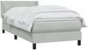 vidaXL Boxspringbett mit Matratze Hellgrau 80x210 cm Samt 3318093 Bild 3