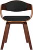 Besucherstuhl LONDON Stoff - 73x49x46cm, Walnuss/Schwarz Stoff Holz Gestell Konferenzstuhl Wartezimmerstuhl Bild 3