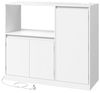 VASAGLE Mehrzweckschrank, Küchenregal, mit Türen, verstellbaren Einlegeböden, 40 x 90 x 90 cm, weiß Bild 4