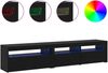 vidaXL TV-Schränk 2 pcs Schwarz Eichen-Optik 195 x 35 x 40 cm 3332494 Bild 4