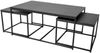 Urban living „Madison“ Couchtisch aus schwarzem Metall, 3 Stück, 1–100 x 60 x 45 cm + 2–50 x 50 x 38 cm Bild 1