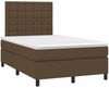 vidaXL Boxspringbett mit Matratze & LED Dunkelbraun 120x190 cm Stoff 3270228 Bild 3