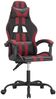 vidaXL Gaming-Stuhl Drehbar Schwarz und Weinrot Kunstleder [349526] Bild 2
