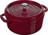 STAUB Gusseisen Bräter/Cocotte, Rund 24 cm, 3,8 L, Aromaregen Funktion, Für alle Herdarten geeignet, Bordeaux Bild 2