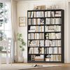 Homfa Bücherregal 212 cm hoch Standregal Bücherschrank Regal, mit 14 Fächern Raumteiler Aufbewahrungsregal 116x28,5x212 cm schwarz Bild 2