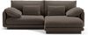 Micadoni Ecksofa Torino 3-Sitzer Rechts Samt Ebenholz Bild 1
