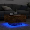 Couchtisch, Sofatisch mit LED-Leuchten Räuchereiche 55x55x31 cm Bild 4