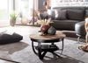 Kadima Design Couchtisch, industrieller Stil, recyceltes Mango-Massivholz, Braun/Schwarz. 60x60x34 cm Bild 3