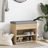 vidaXL Schuhbank Sonoma-Eiche 62x32x50 cm Holzwerkstoff 835098 Bild 3