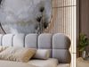 GRAINGOLD Plaza Polsterbett 160x200, Doppelbett mit Bettkasten, gepolstertes Kopfteil, Velour-Stoff, Grau Bild 5